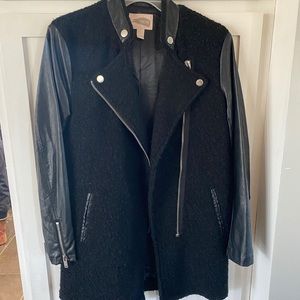 Black Wool & Leather Jacket